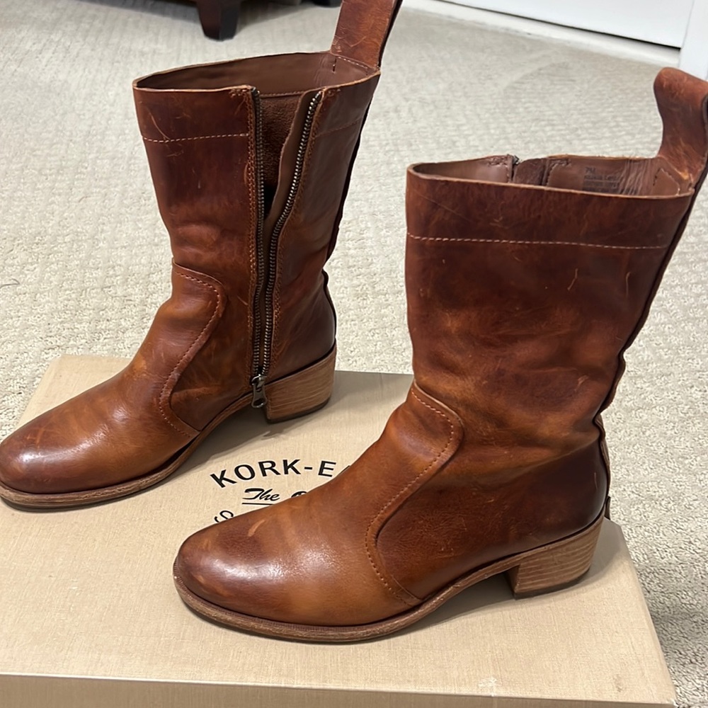 Kork-Ease brown leather boots